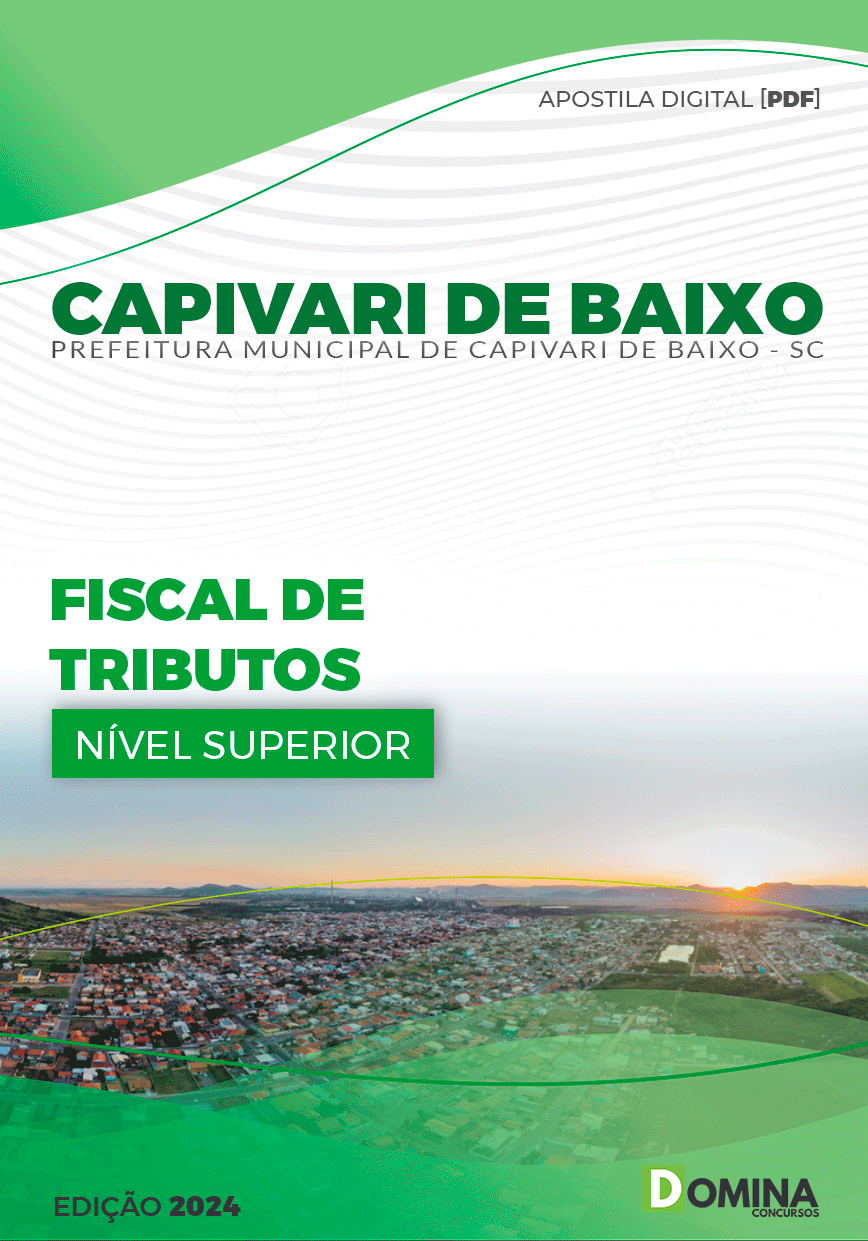 Apostila Pref Capivari de Baixo SC 2024 Fiscal Tributos