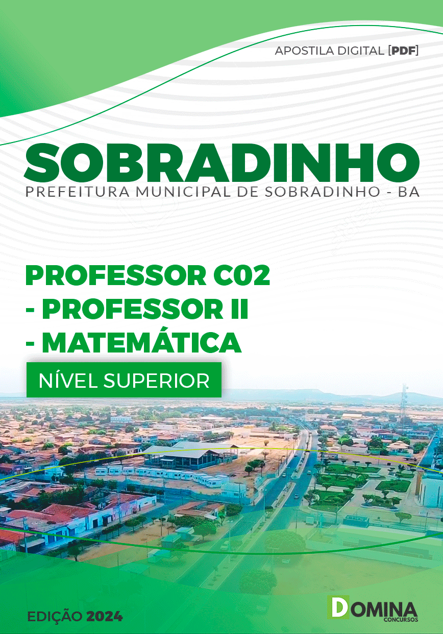 Apostila Pref Sobradinho BA 2023 Professor II Matemática