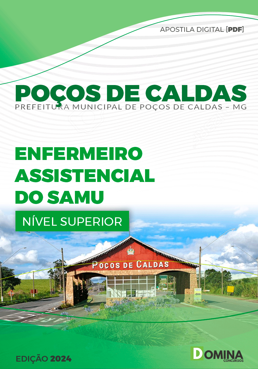 Apostila Pref Poços de Caldas MG 2024 Enfermeiro Assistencial SAMU