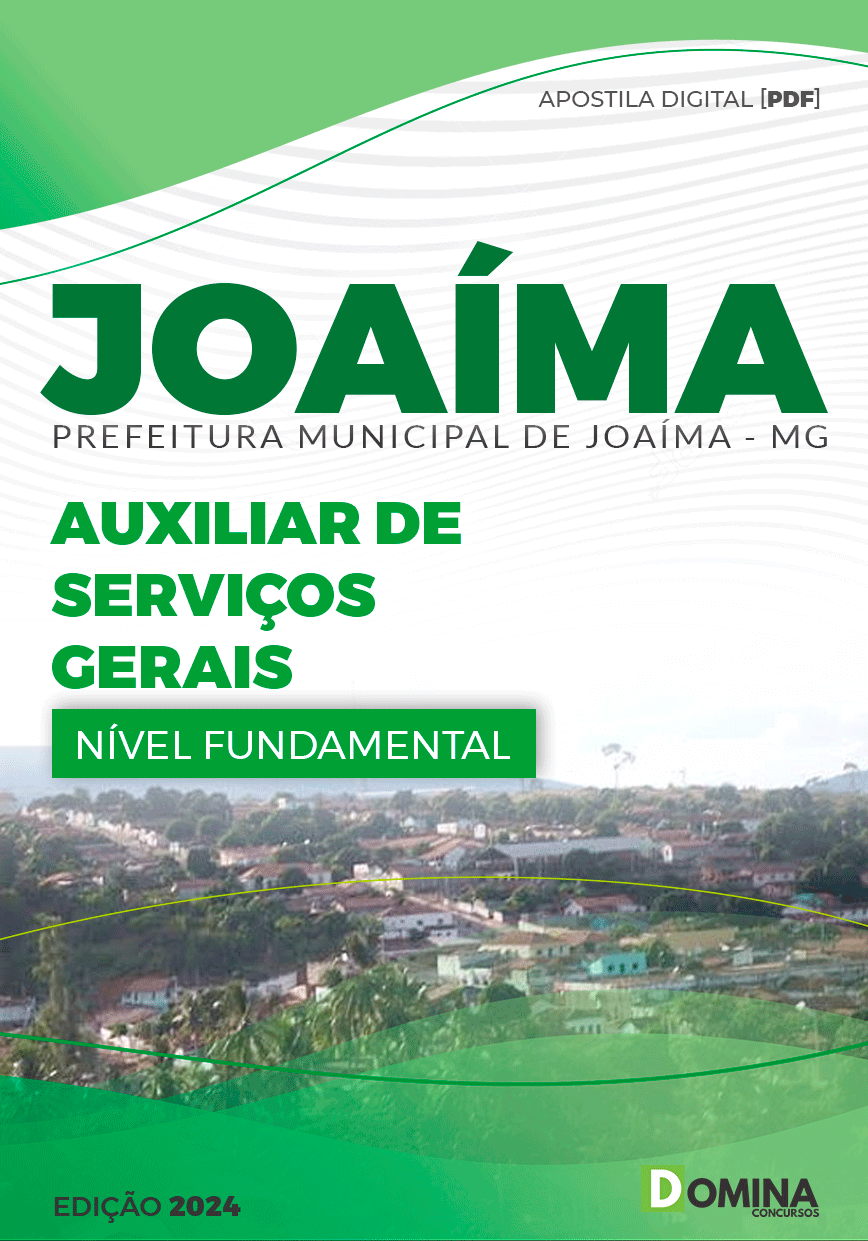 Apostila Pref Joaíma MG 2024 Auxiliar de Serviços Gerais