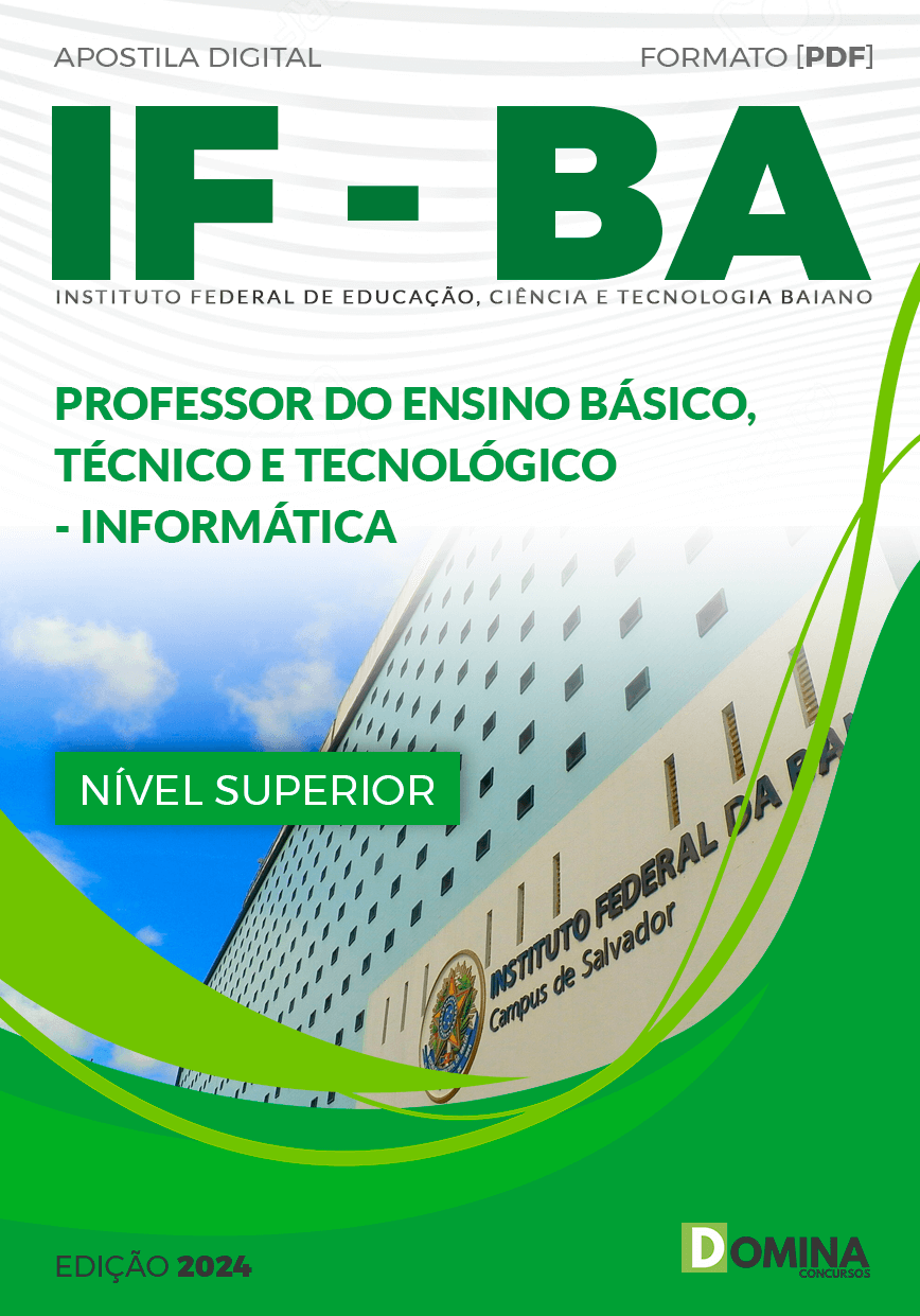 Apostila IF Baiano BA 2024 Professor de Informática