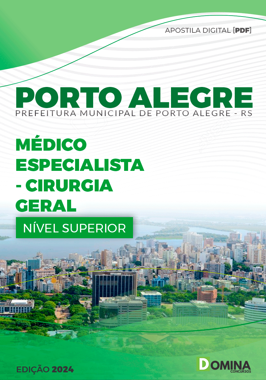 Apostila Pref Porto Alegre RS 2024 Médico Cirurgia Geral