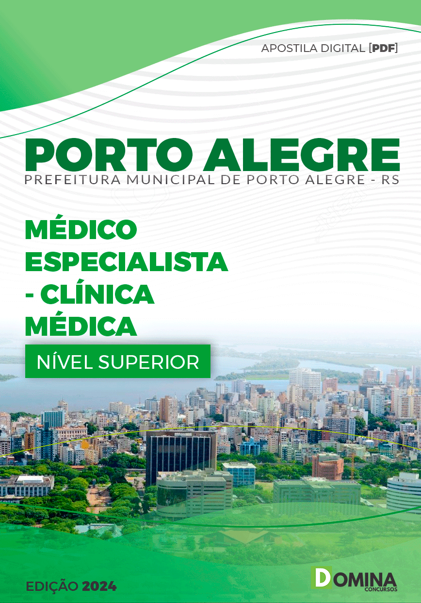 Apostila Pref Porto Alegre RS 2024 Médico Clínica Médica