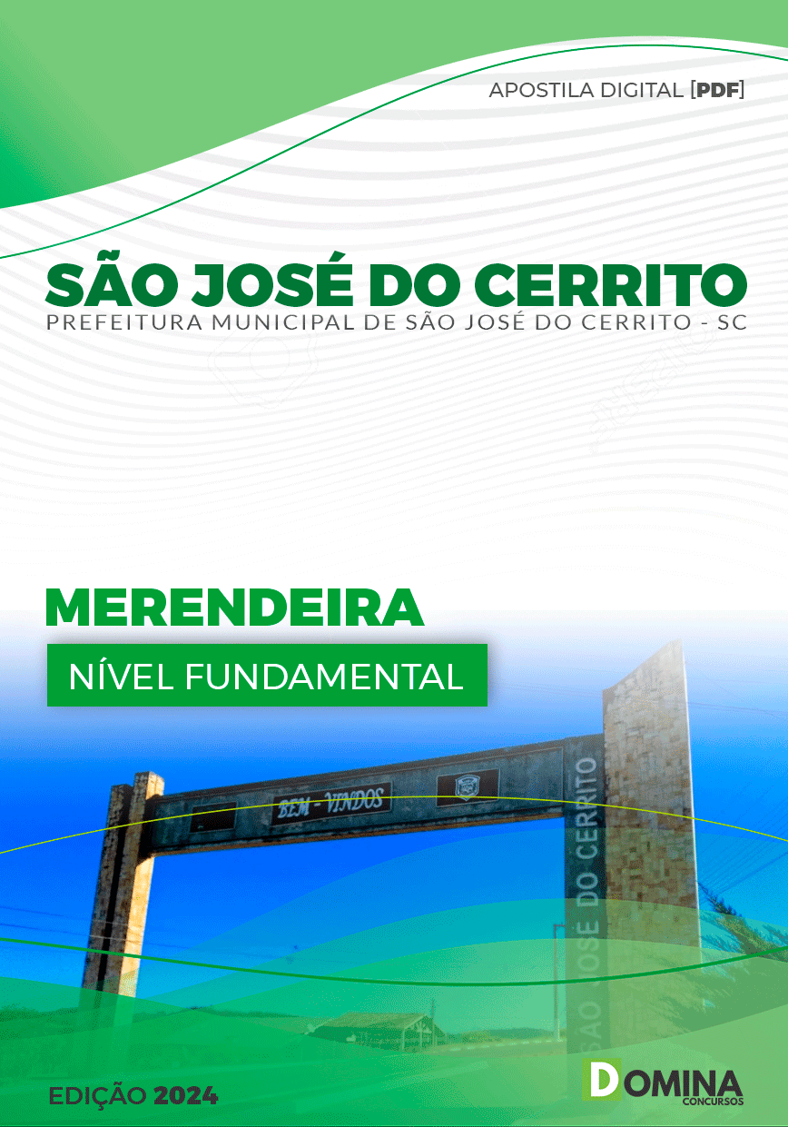 Pref São José do Cerrito SC 2024 Merendeira