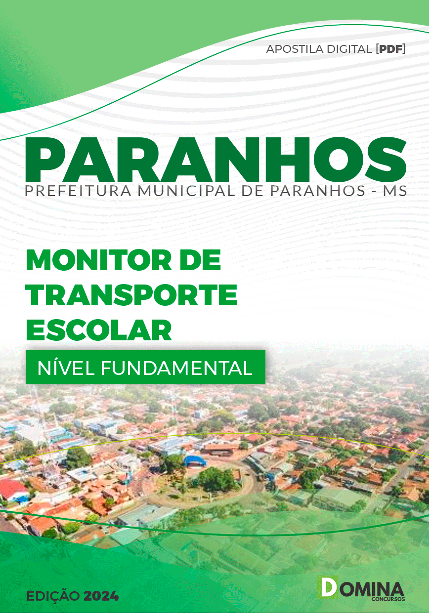 Apostila Pref Paranhos MS 2024 Monitor Transporte Escolar