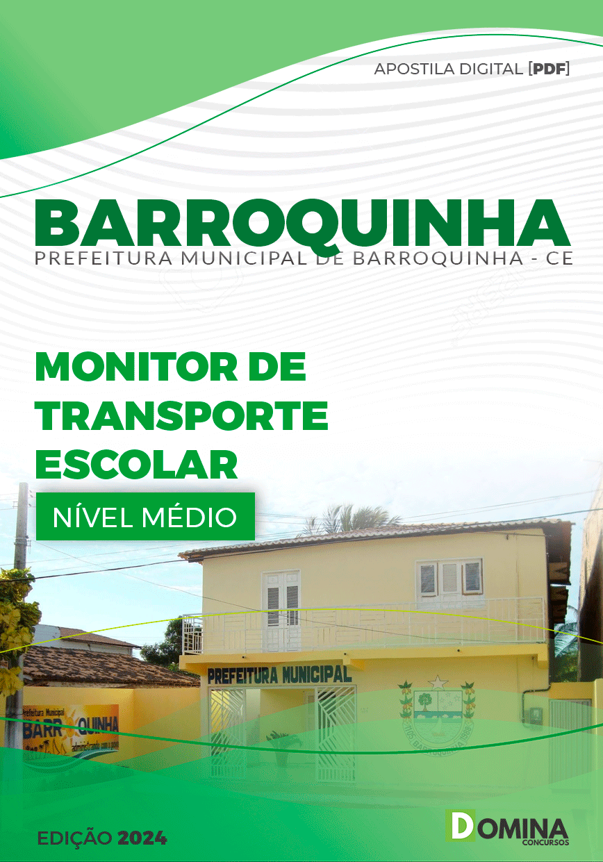 Apostila Pref Barroquinha CE 2024 Monitor de Transporte Escolar