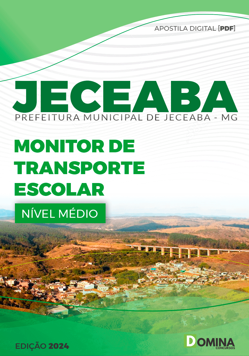 Apostila Pref Jeceaba MG 2024 Monitor de Transporte Escolar