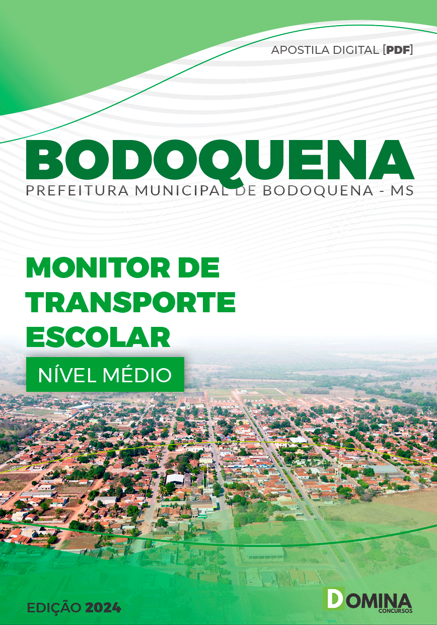 Apostila Pref Bodoquena MS 2024 Monitor Transporte Escola
