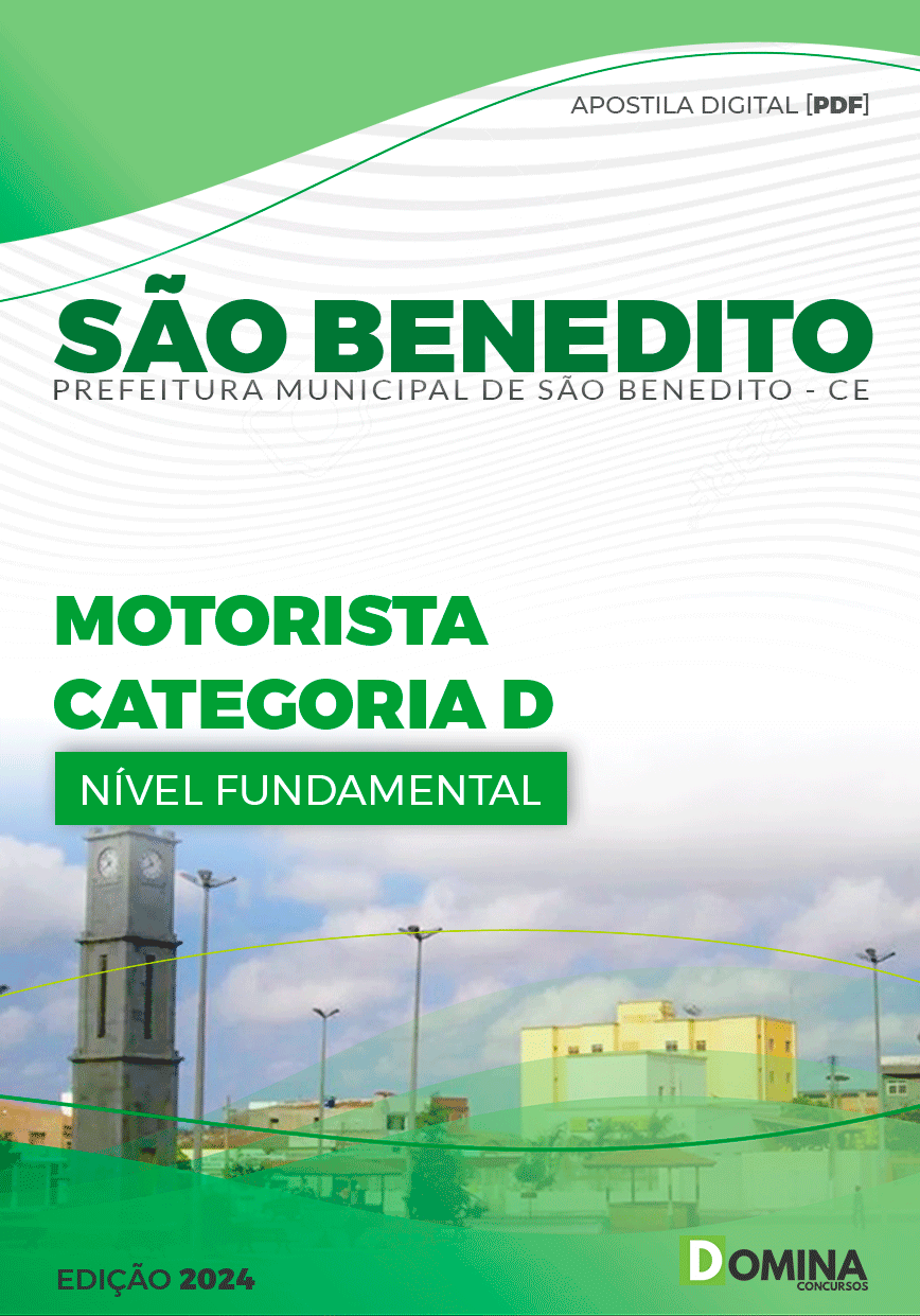 Apostila Pref São Benedito CE 2024 Motorista Categoria D