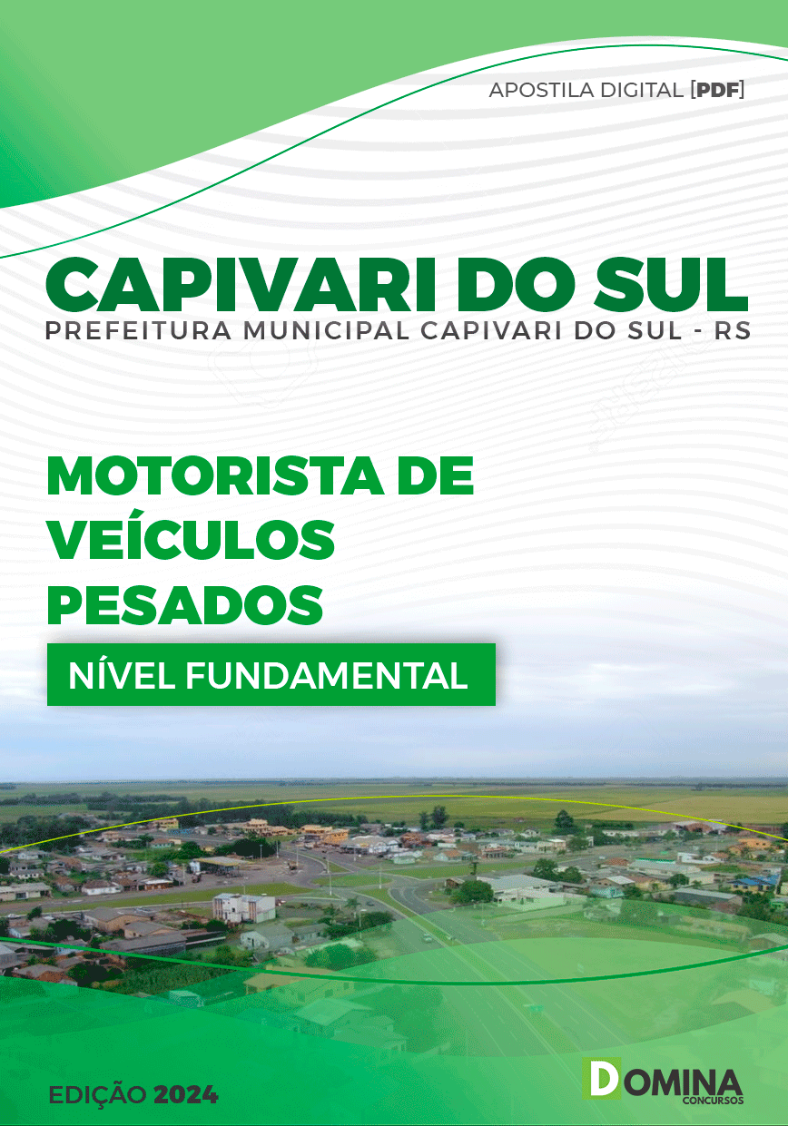 Apostila Pref Capivari do Sul RS 2024 Motorista Veículos Pesados