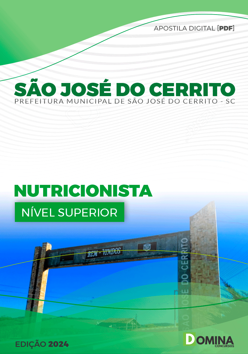 Pref São José do Cerrito SC 2024 Nutricionista