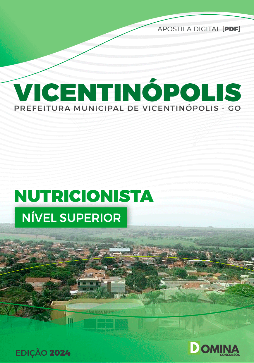 Apostila Pref Vicentinópolis GO 2024 Nutricionista