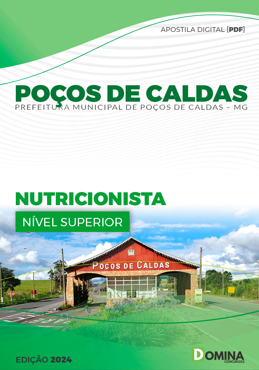 Apostila Pref Poços de Caldas MG 2024 Nutricionista