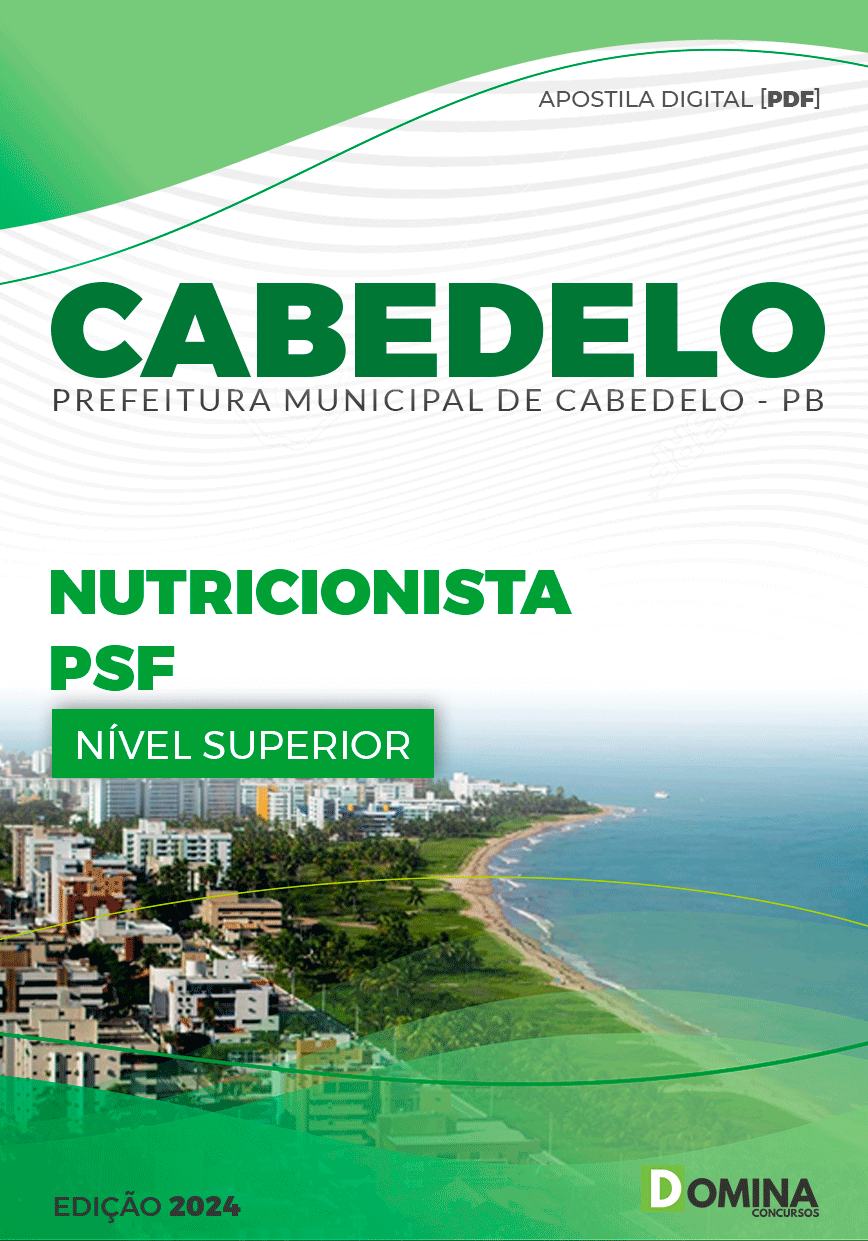 Apostila Pref Cabedelo PB 2024 Nutricionista PSF