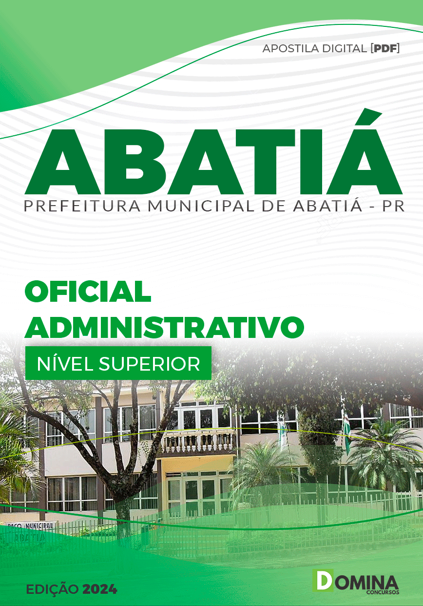 Apostila Pref Abatiá PR 2024 Oficial Administrativo