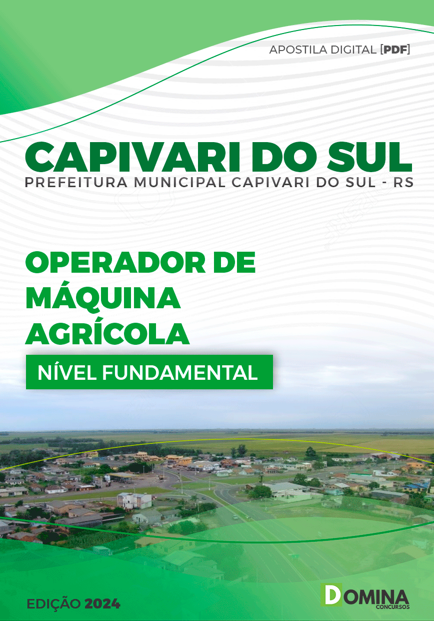 Apostila Pref Capivari do Sul RS 2024 Operador Máquinas Agrícolas