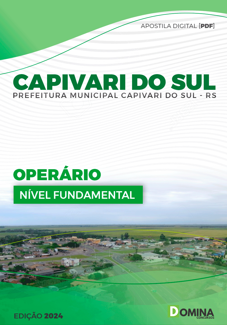 Apostila Pref Capivari do Sul RS 2024 Operário