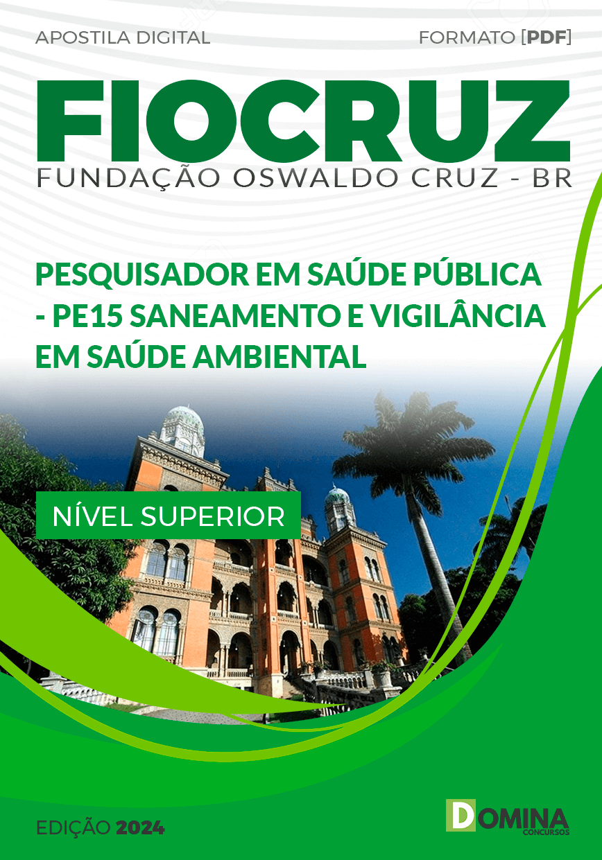 Apostila Concurso FIOCRUZ 2024 PE12 Saneamento Vigilância Saúde Ambiental