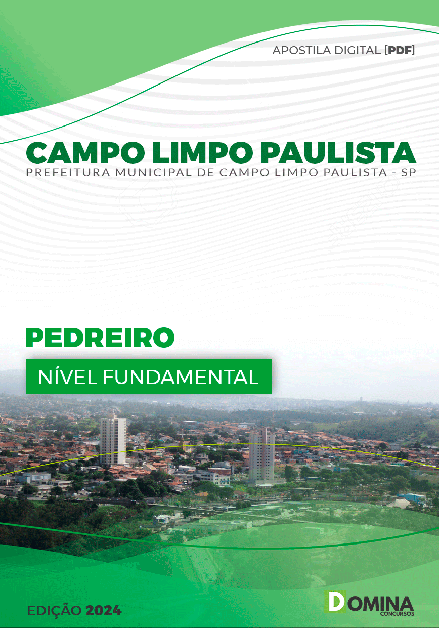 Apostila Pref Campo Limpo Paulista SP 2024 Pedreiro