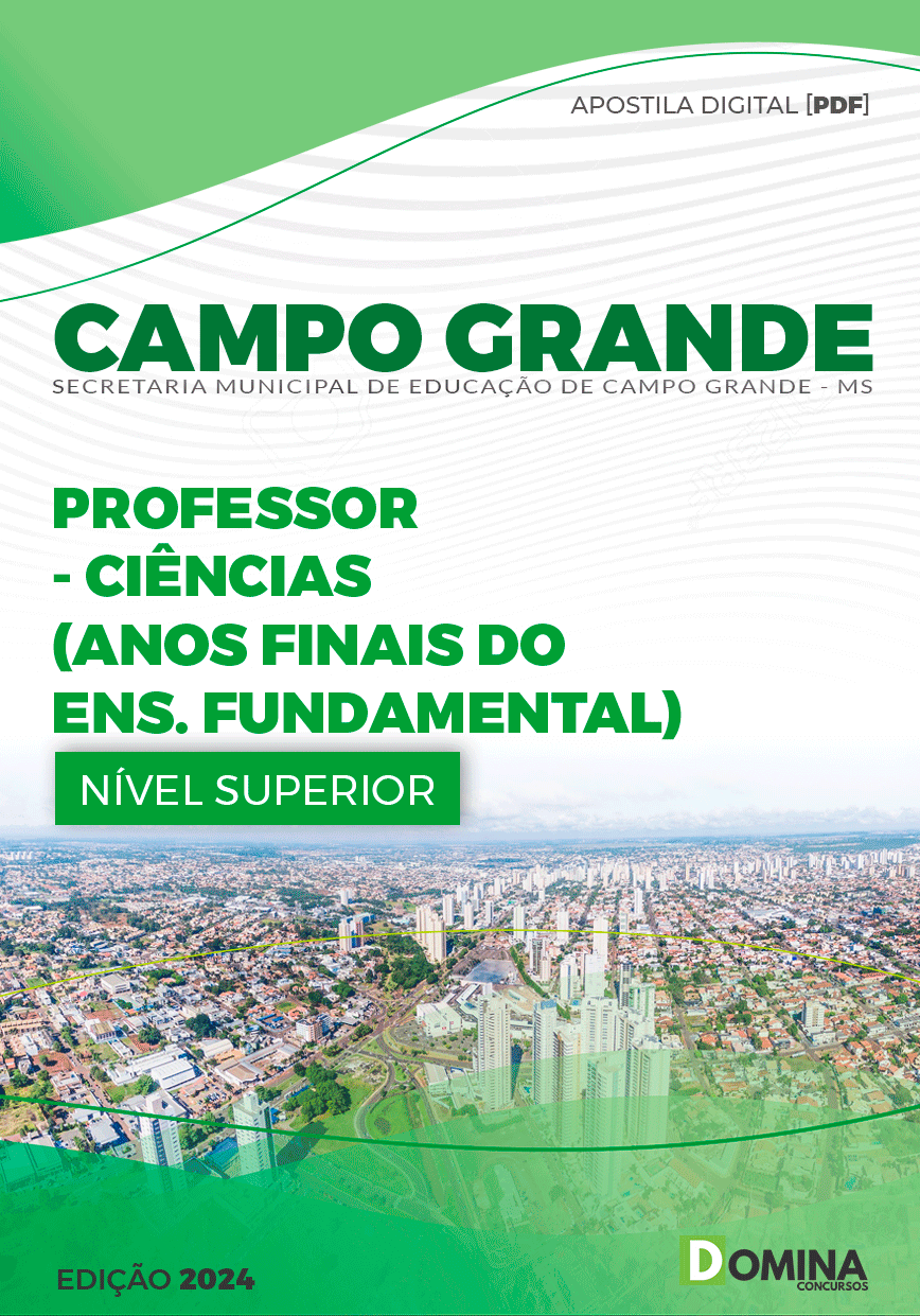 Apostila Pref Campo Grande MS 2024 Professor Ciências