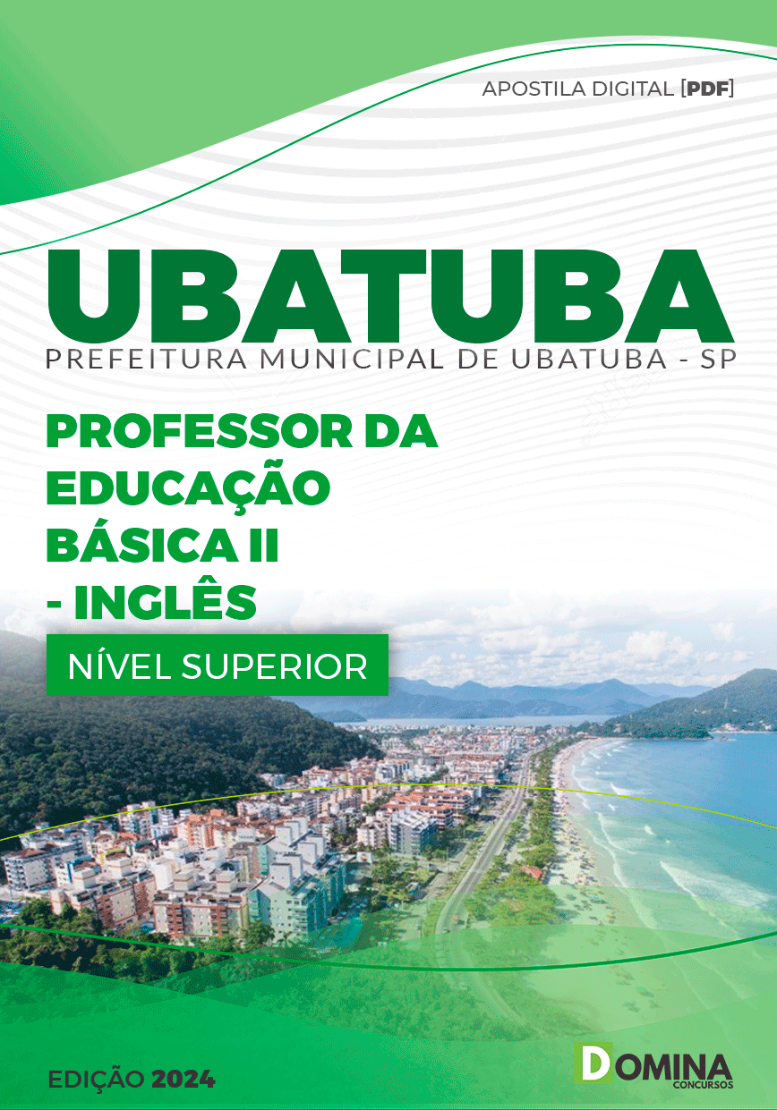 Apostila Pref Ubatuba SP 2024 Professor II Inglês