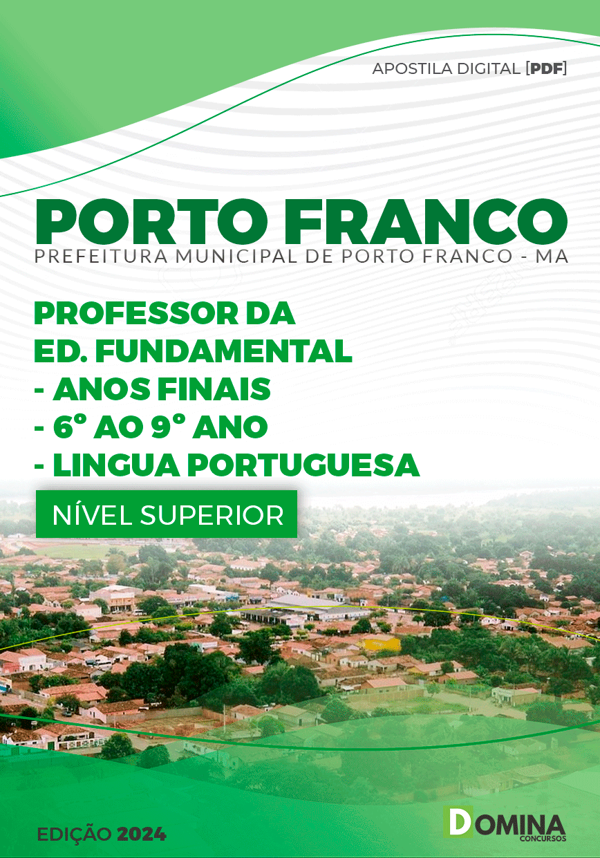 Apostila Pref Porto Franco MA 2024 Professo Língua Portuguesa