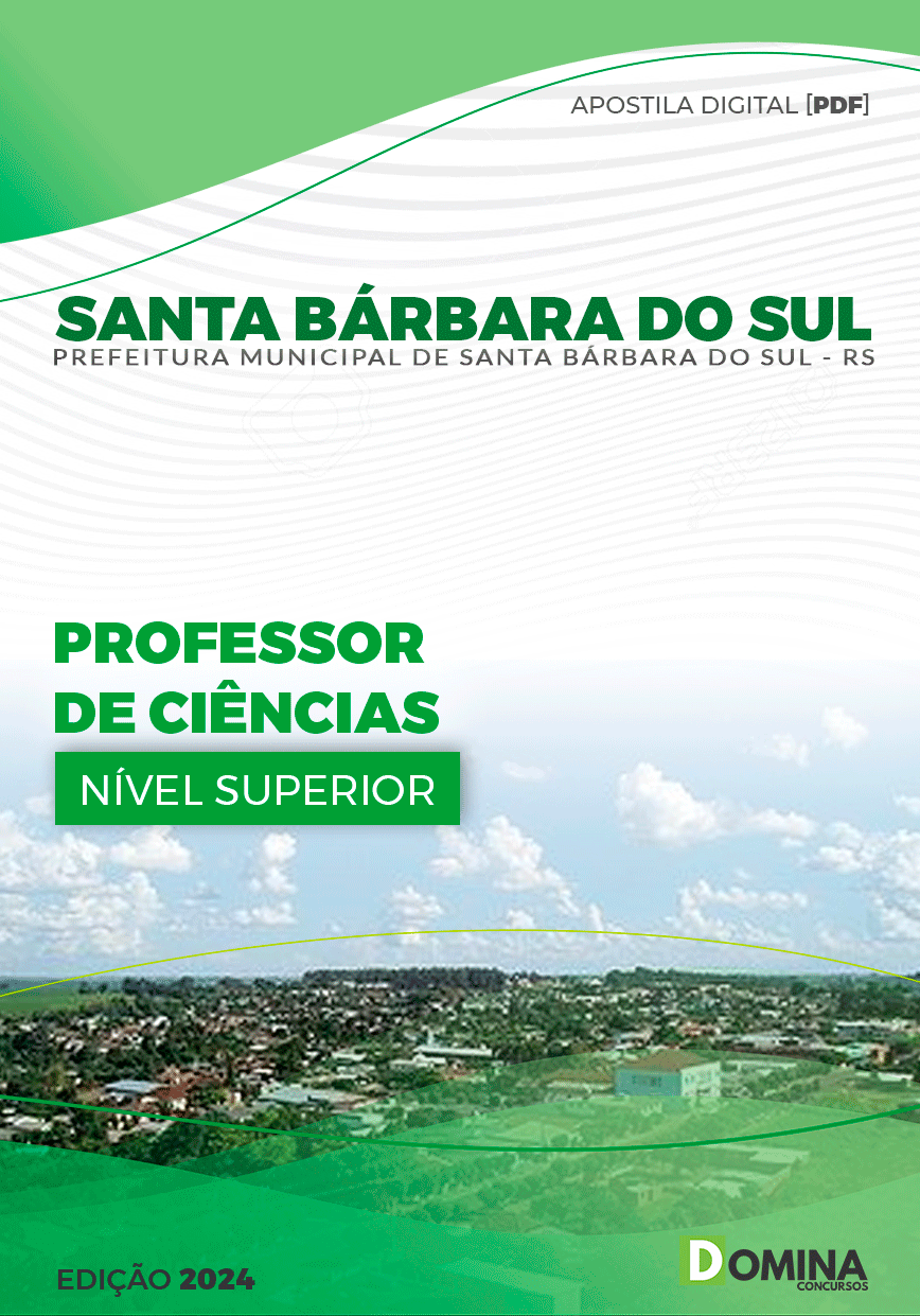 Pref Santa Bárbara do Sul RS 2024 Professor de Ciências