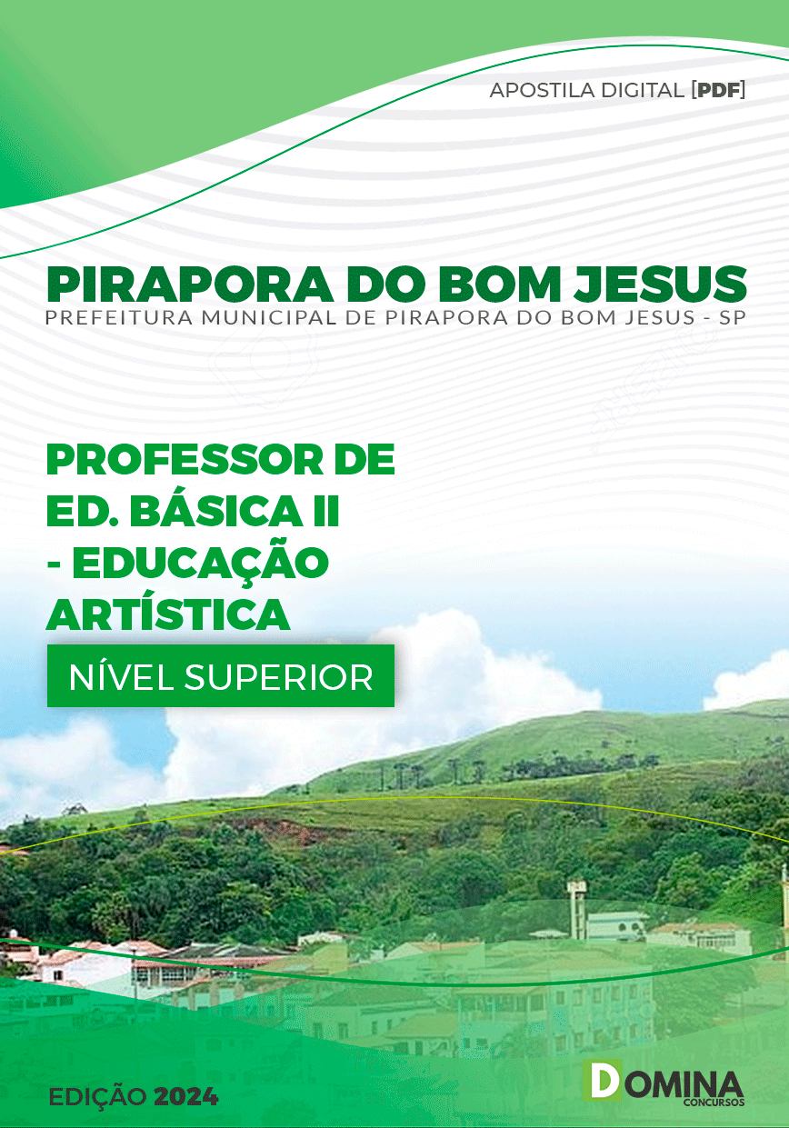 Apostila Pref Pirapora do Bom Jesus SP 2024 Professor II Ed Artística