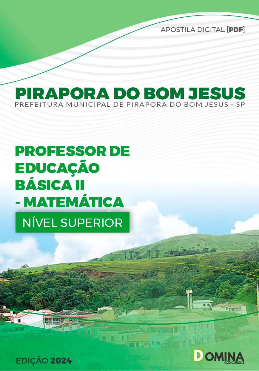 Apostila Pref Pirapora do Bom Jesus SP 2024 Professor II Matemática
