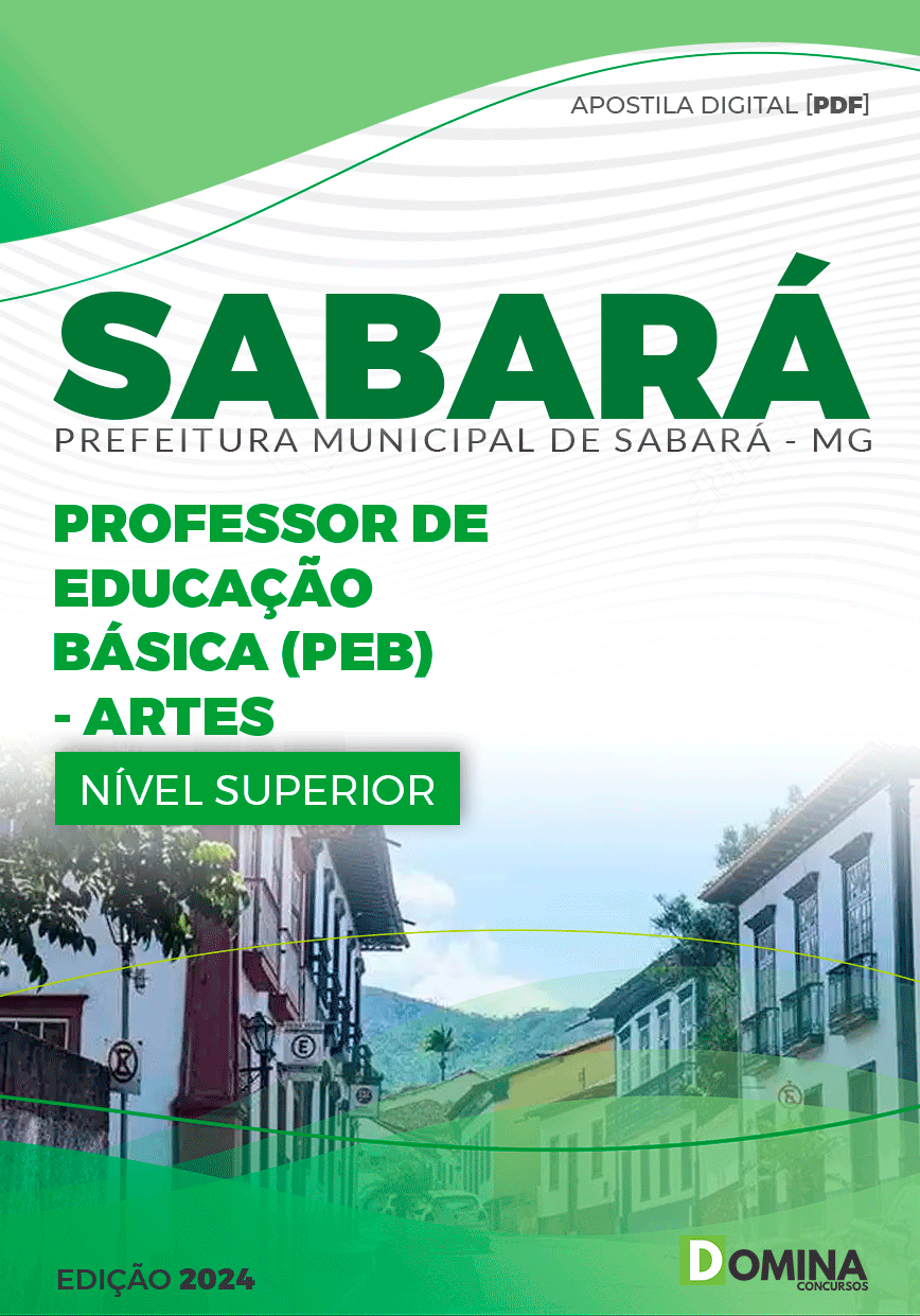 Apostila Pref Sabará MG 2024 Professor Artes