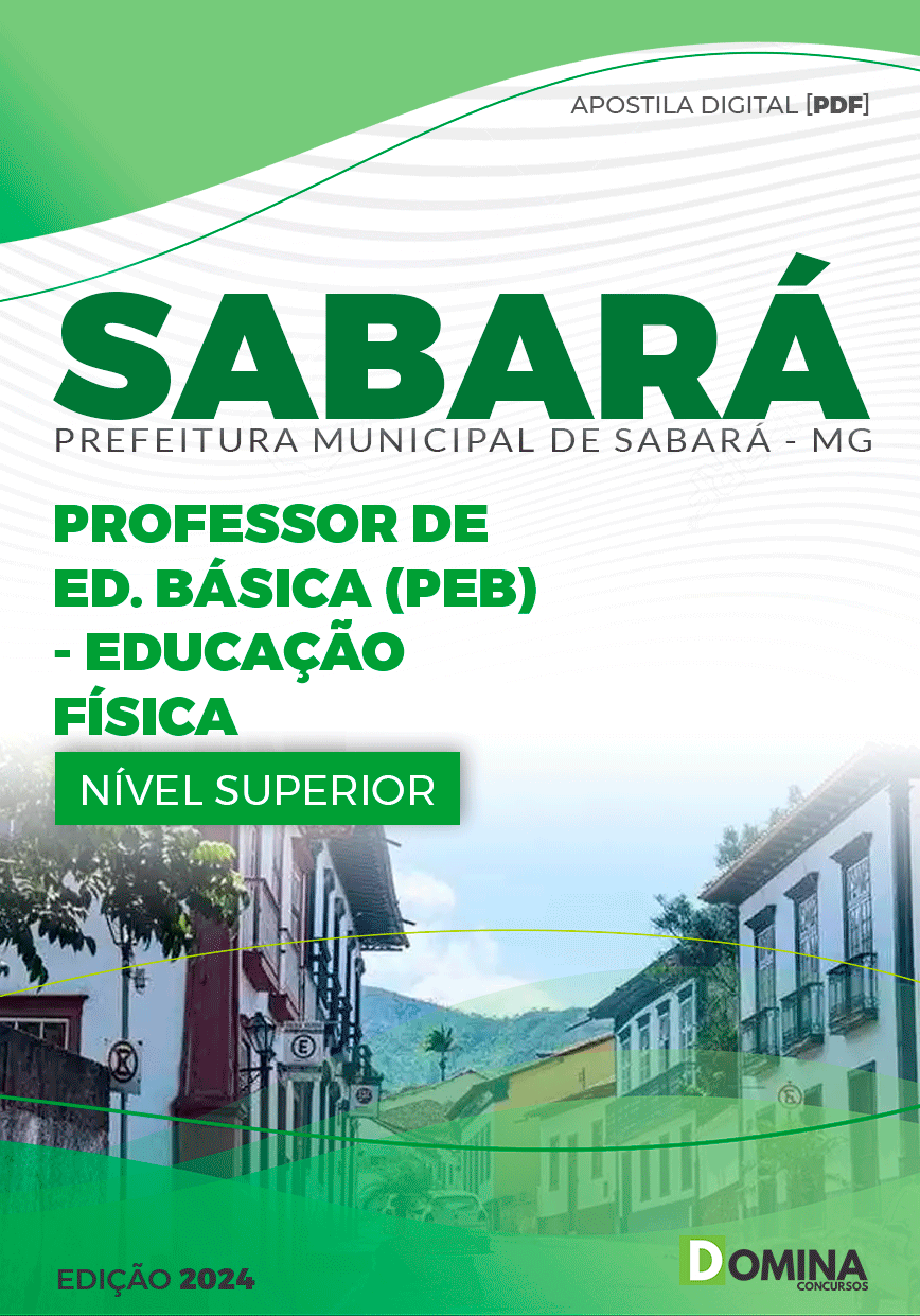 Apostila Pref Sabará MG 2024 Professor Educação Física