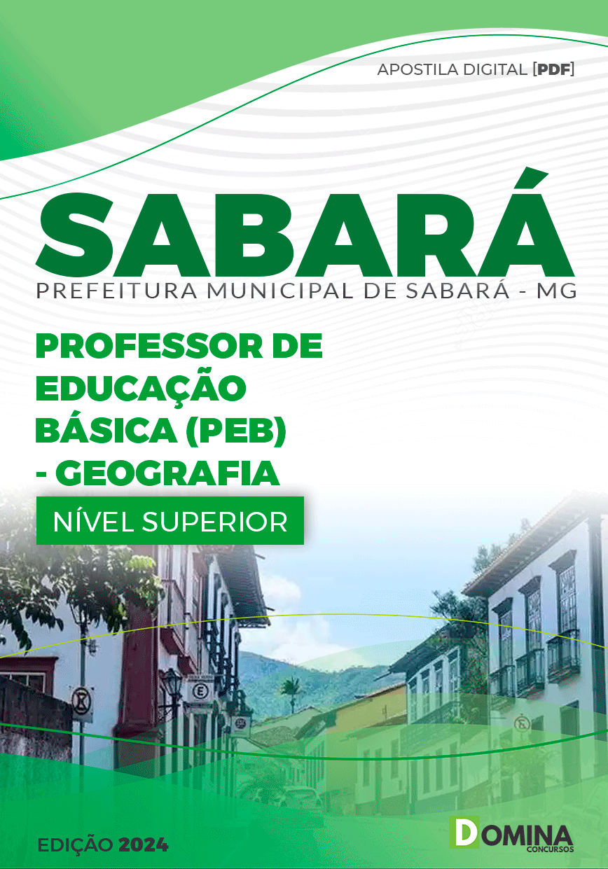 Apostila Pref Sabará MG 2024 Professor Geografia