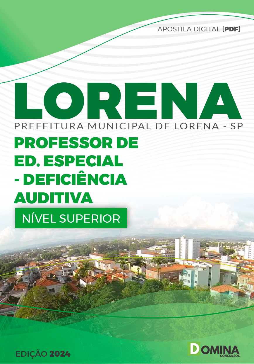 Pref Lorena SP 2024 Professor de Ed Especial Deficiência Auditiva