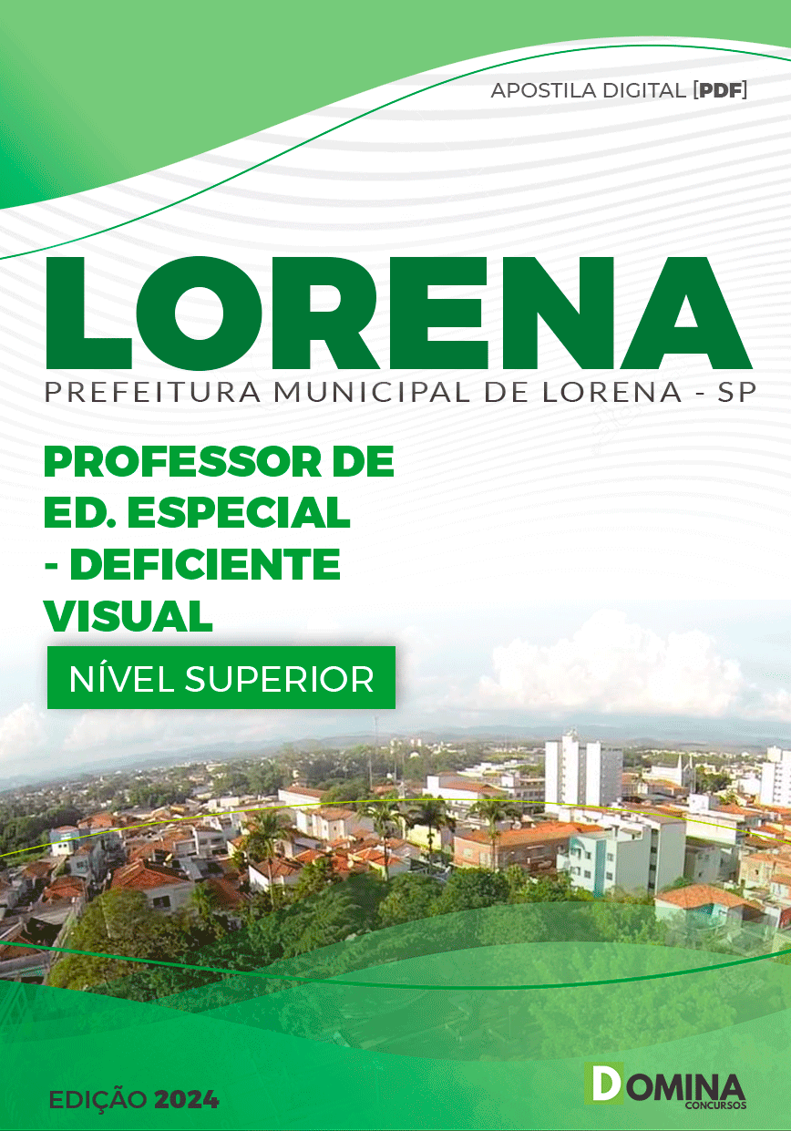 Pref Lorena SP 2024 Professor de Ed Especial Deficiente Visual