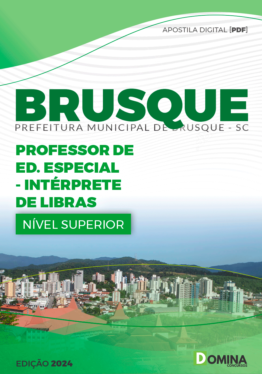 Apostila Pref Brusque SC 2024 Professor Intérprete LIBRAS