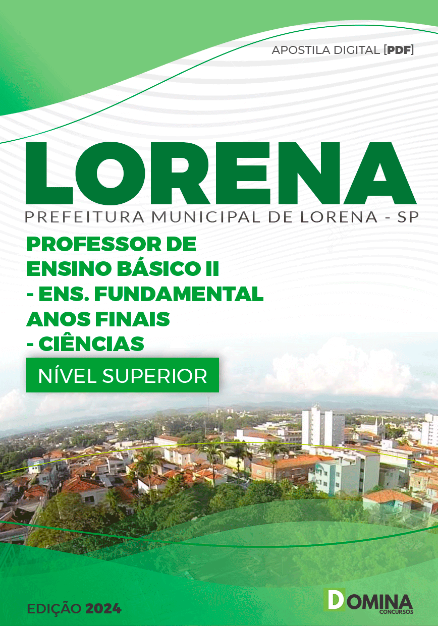 Apostila Pref Lorena SP 2024 Professor de Ciências