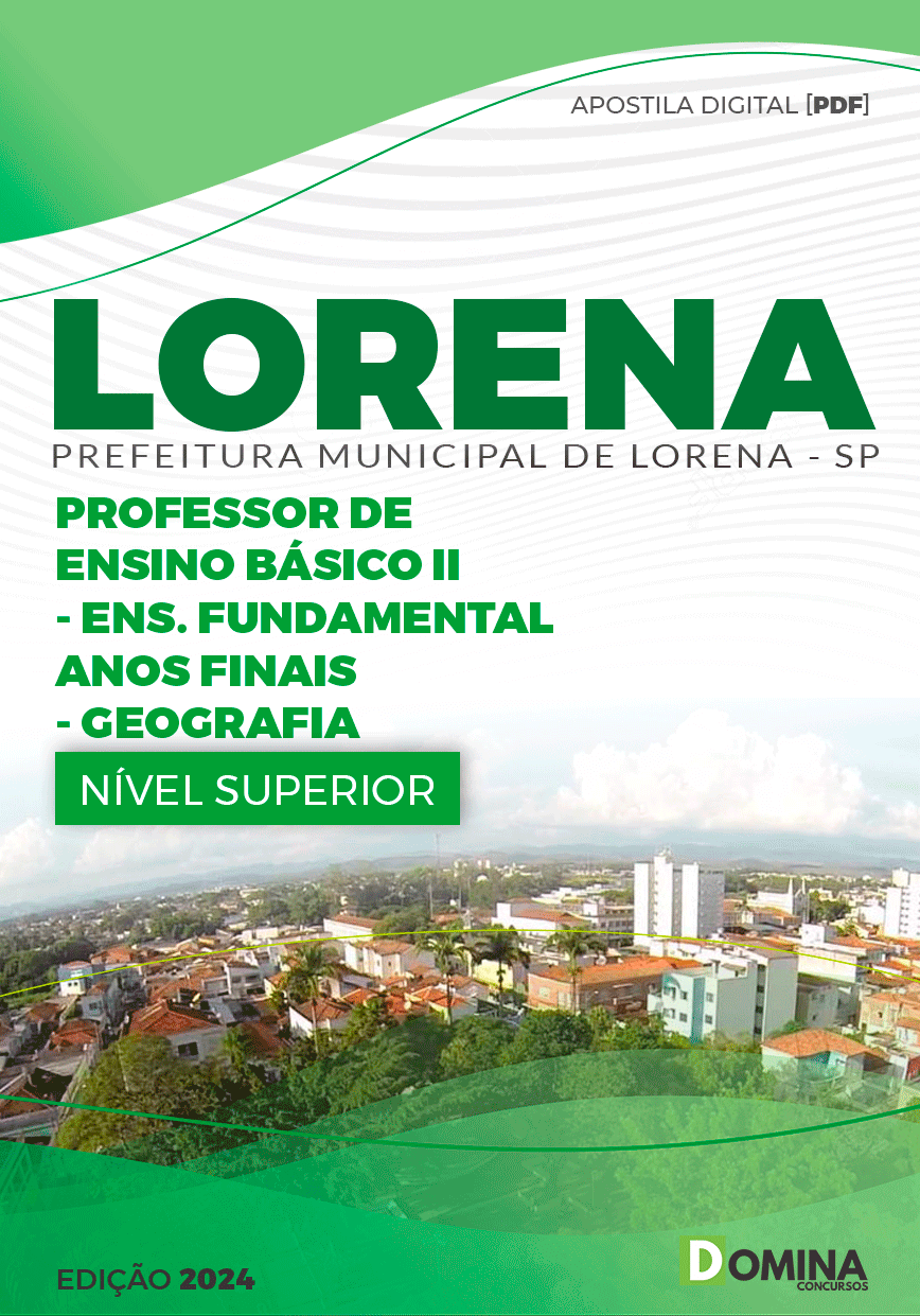 Apostila Pref Lorena SP 2024 Professor de Geografia