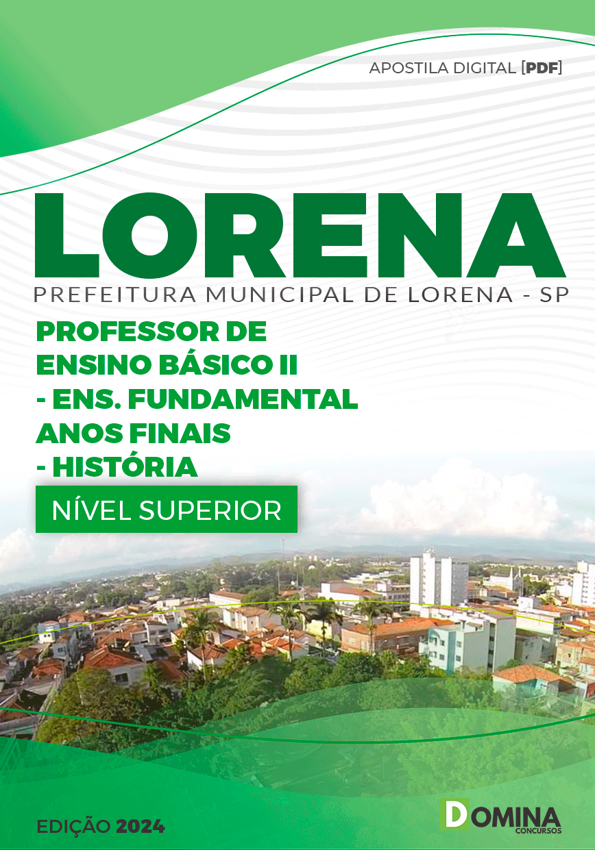Apostila Pref Lorena SP 2024 Professor de História