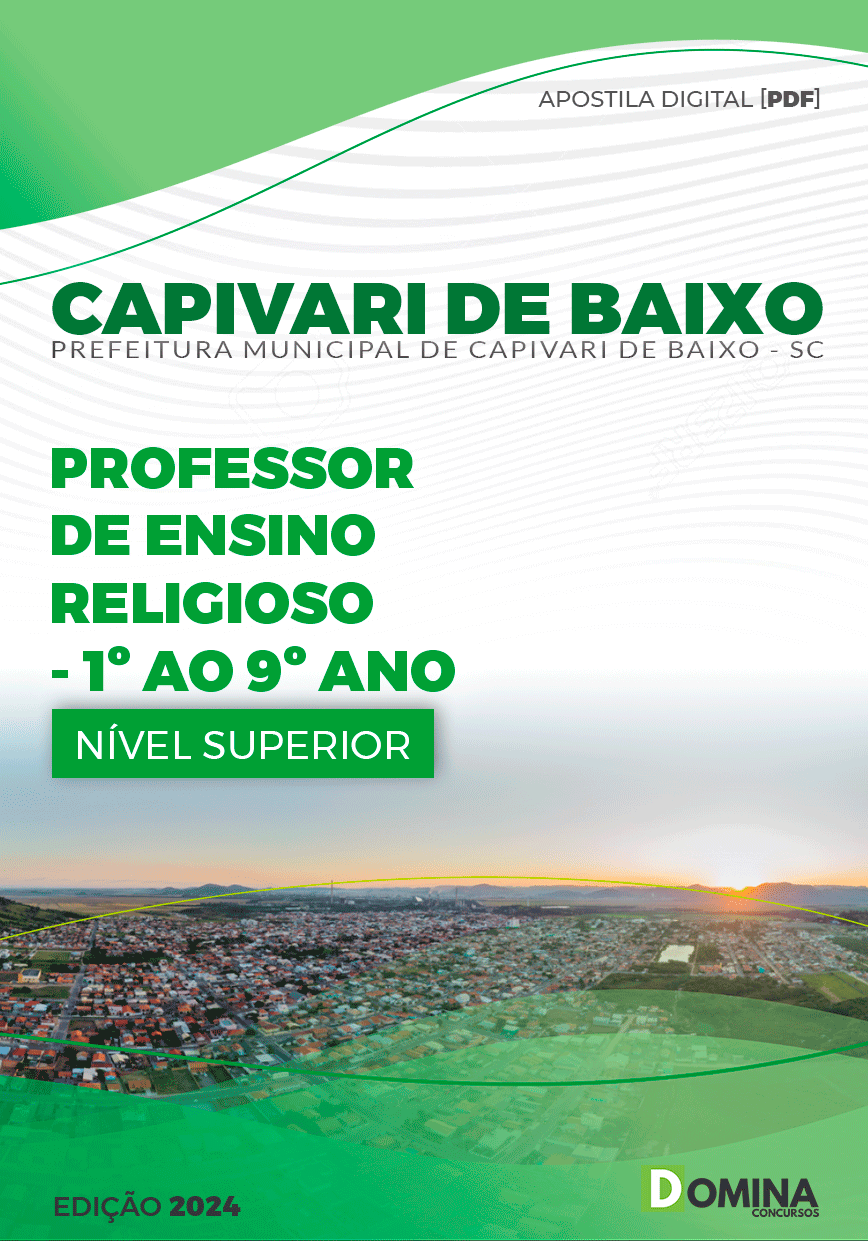 Apostila Pref Capivari de Baixo SC 2024 Professor Ensino Religioso