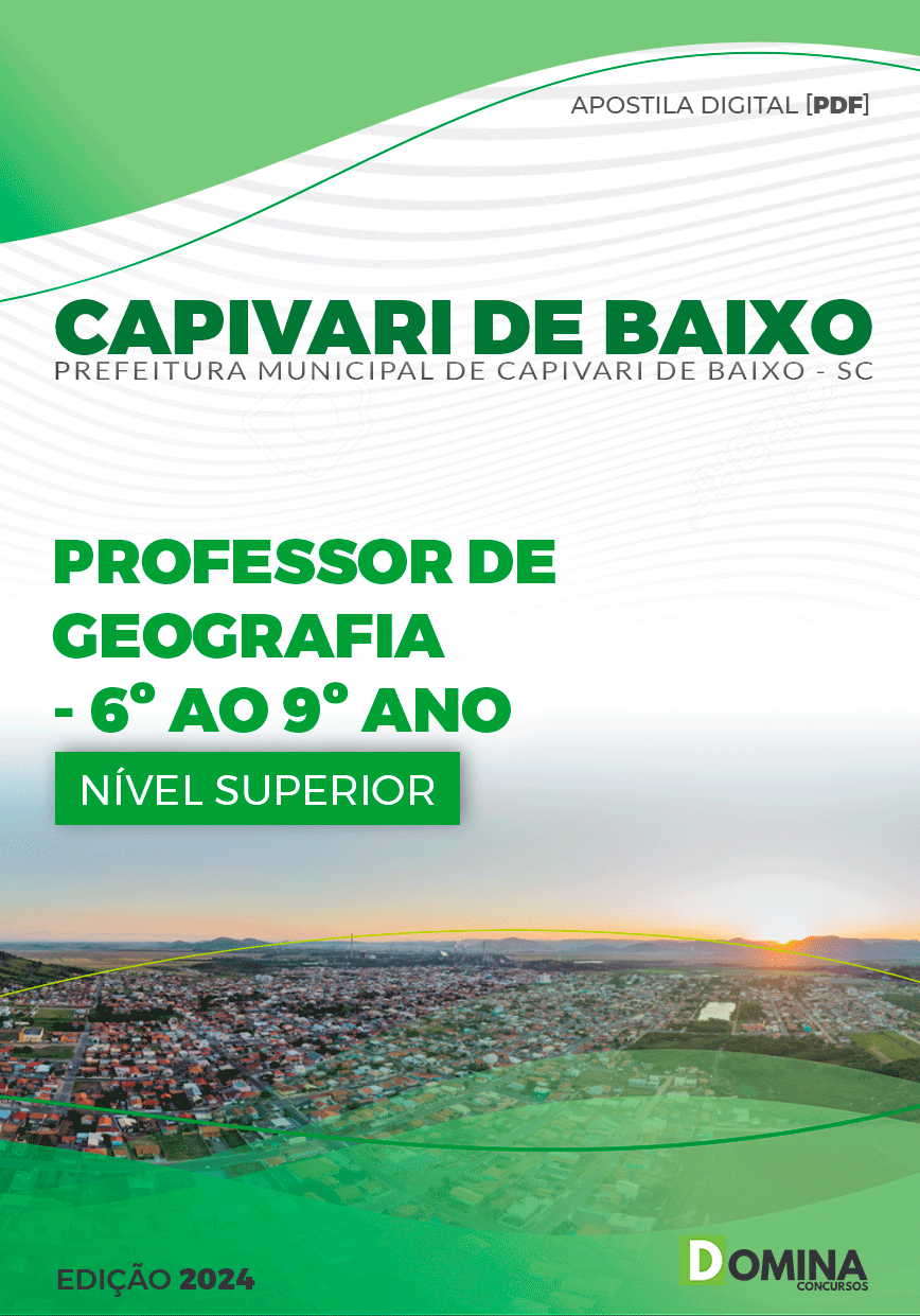 Apostila Pref Capivari de Baixo SC 2024 Professor Geografia