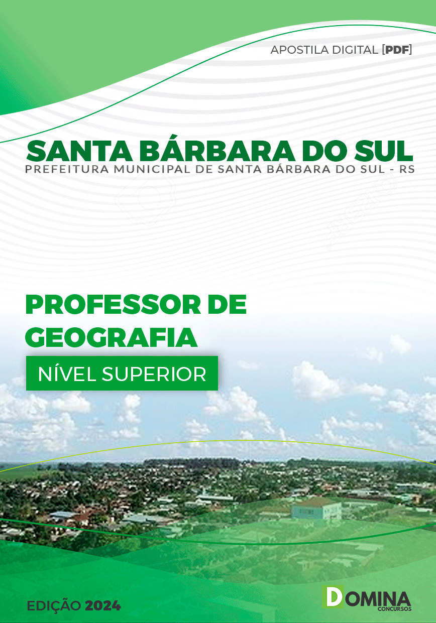 Pref Santa Bárbara do Sul RS 2024 Professor de Geografia