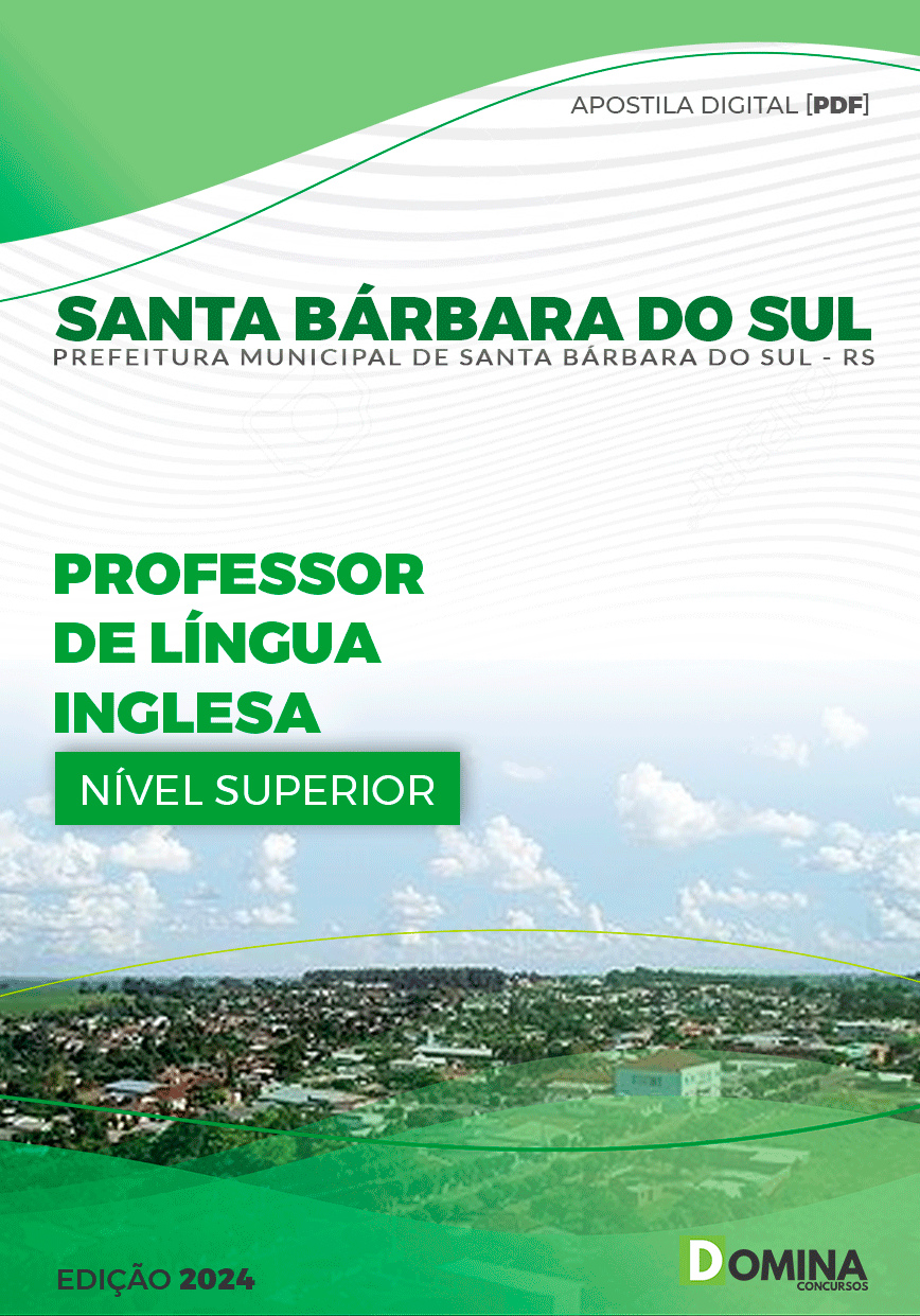 Pref Santa Bárbara do Sul RS 2024 Professor de Inglês