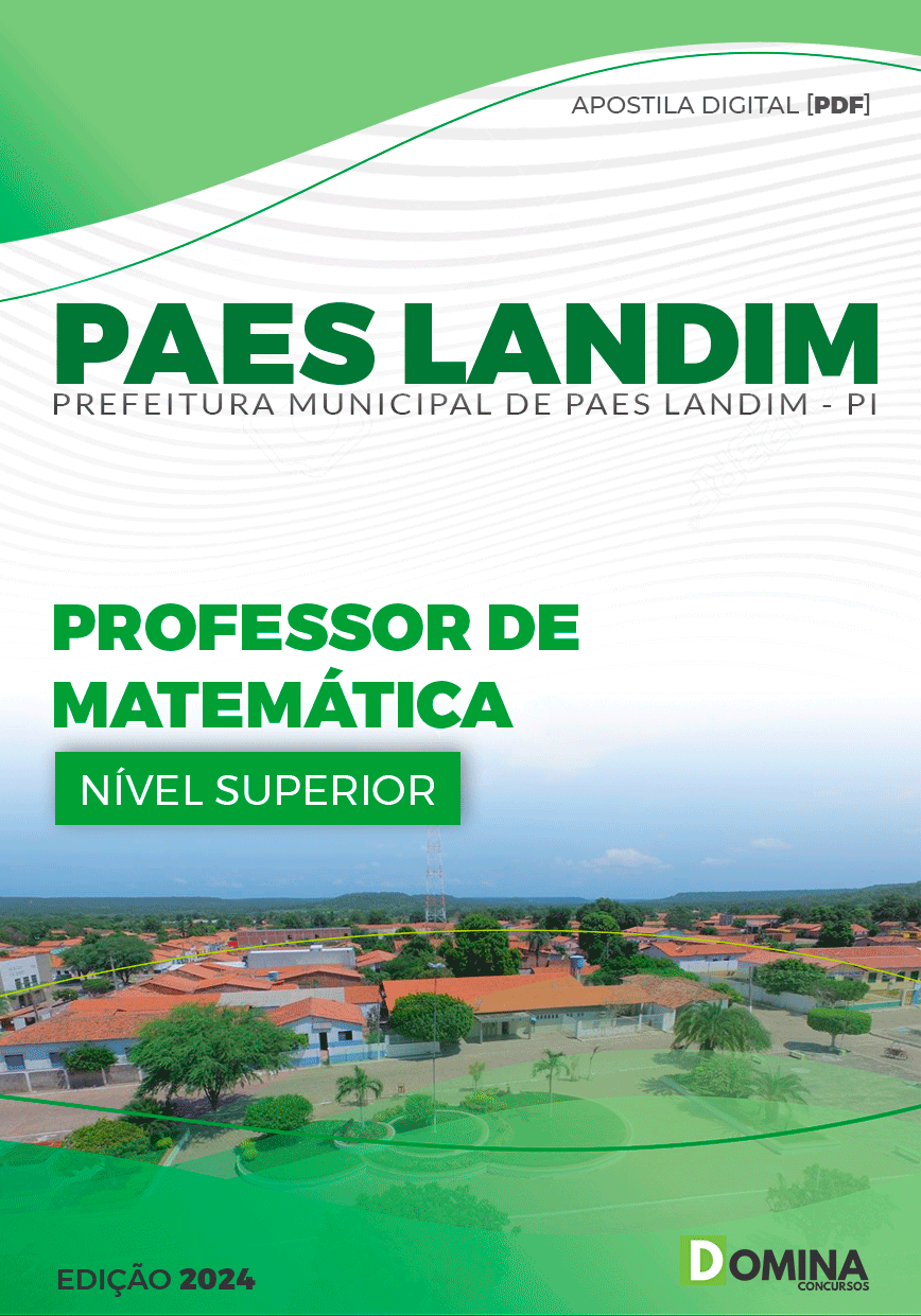 Apostila Pref Paes Landim PI 2024 Professor Matemática