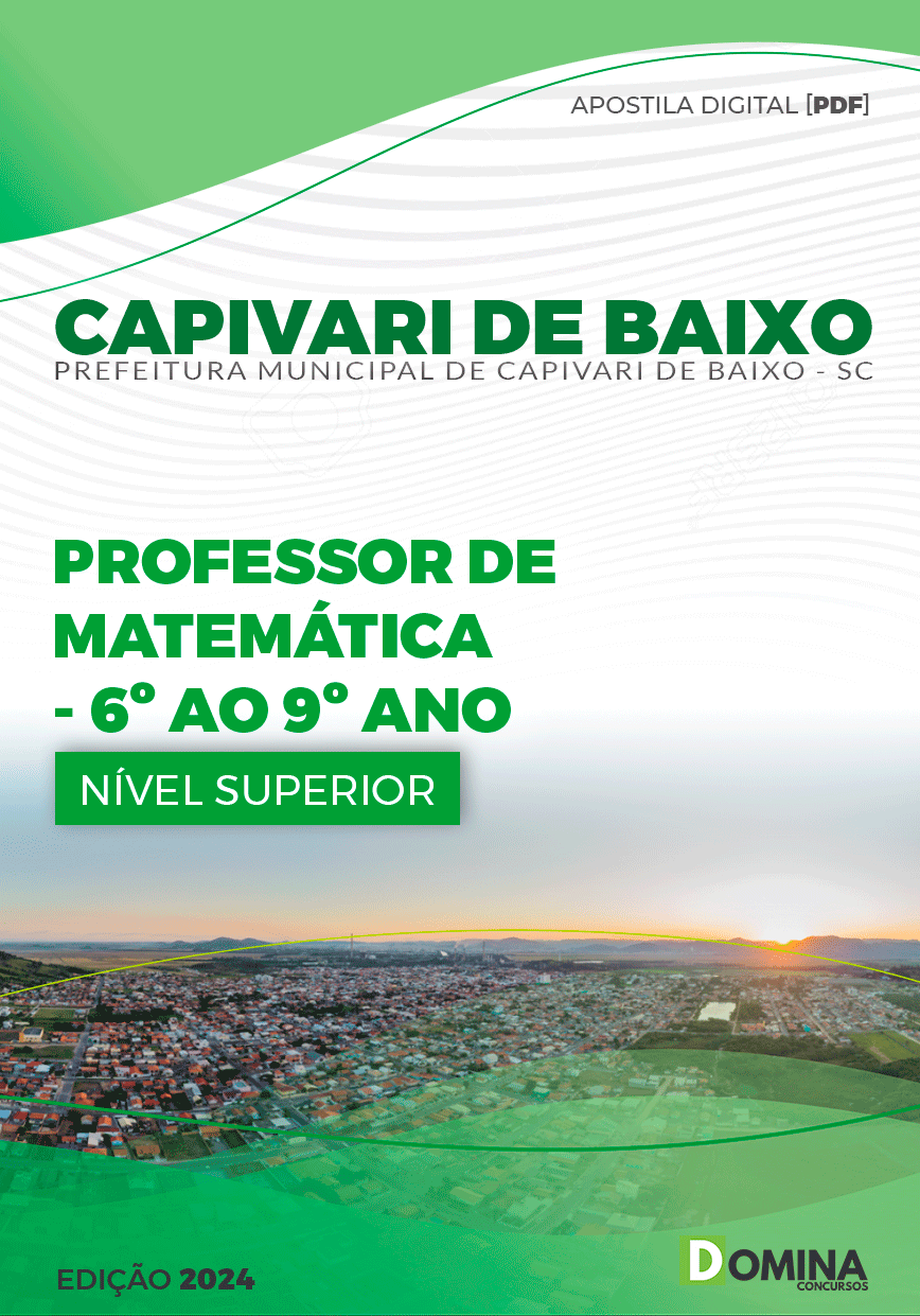 Apostila Pref Capivari de Baixo SC 2024 Professor Matemática