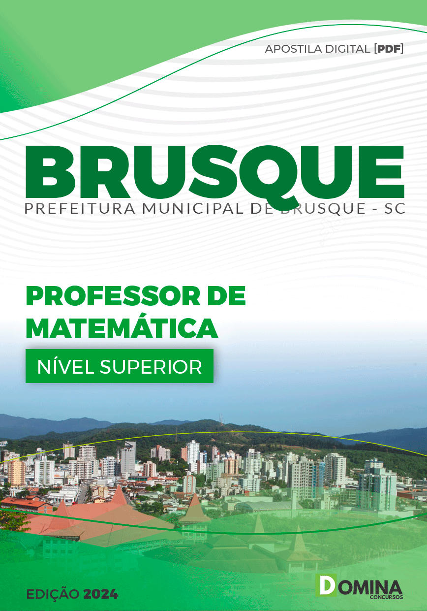 Apostila Pref Brusque SC 2024 Professor Matemática
