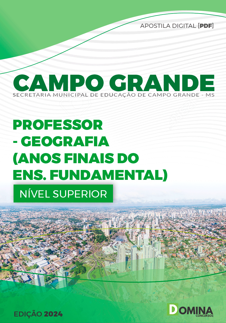 Apostila Pref Campo Grande MS 2024 Professor Geografia
