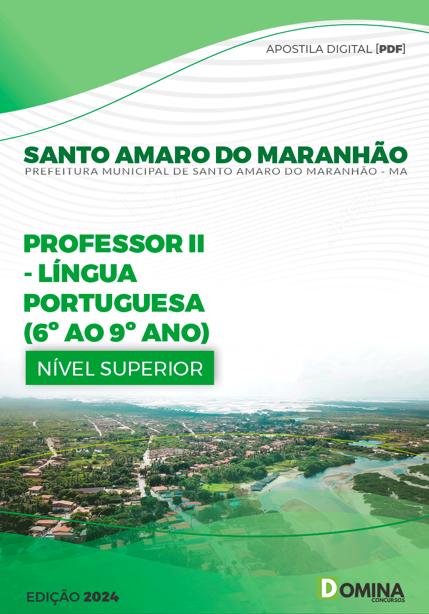 Apostila Pref Santo Amaro MA 2024 Professor II Língua Portuguesa