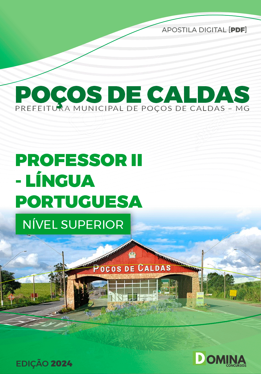 Apostila Pref Poços de Caldas MG 2024 Professor II Língua Portuguesa