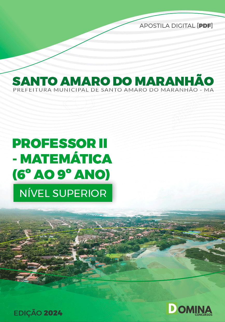Apostila Pref Santo Amaro MA 2024 Professor II Matemática