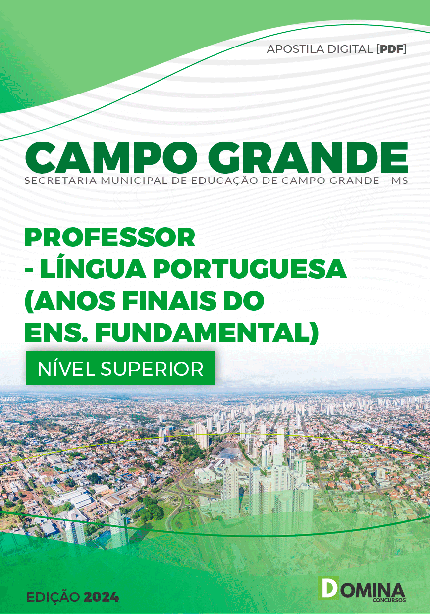 Apostila Pref Campo Grande MS 2024 Professor Língua Portuguesa